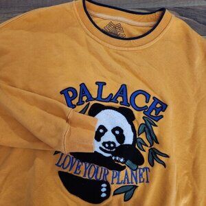 Palace Skateboards Panda Love Your Planet Crewneck Pullover Size Large Euc‎